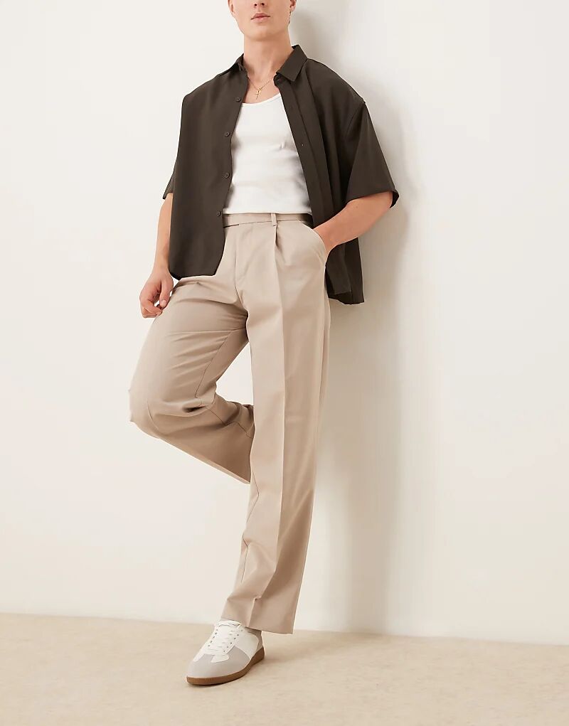 Элегантные широкие брюки со складкой спереди в каменном цвете ASOS DESIGN
Элегантные широкие брюки со складкой спереди в каменном цвете ASOS DESIGN