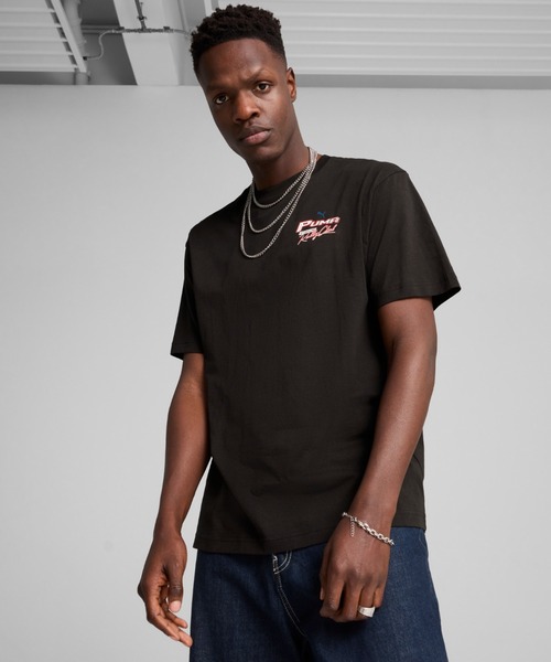 Мужская футболка свободного кроя с коротким рукавом и принтом PUMA, черный
Мужская футболка свободного кроя с коротким рукавом и принтом PUMA, черный