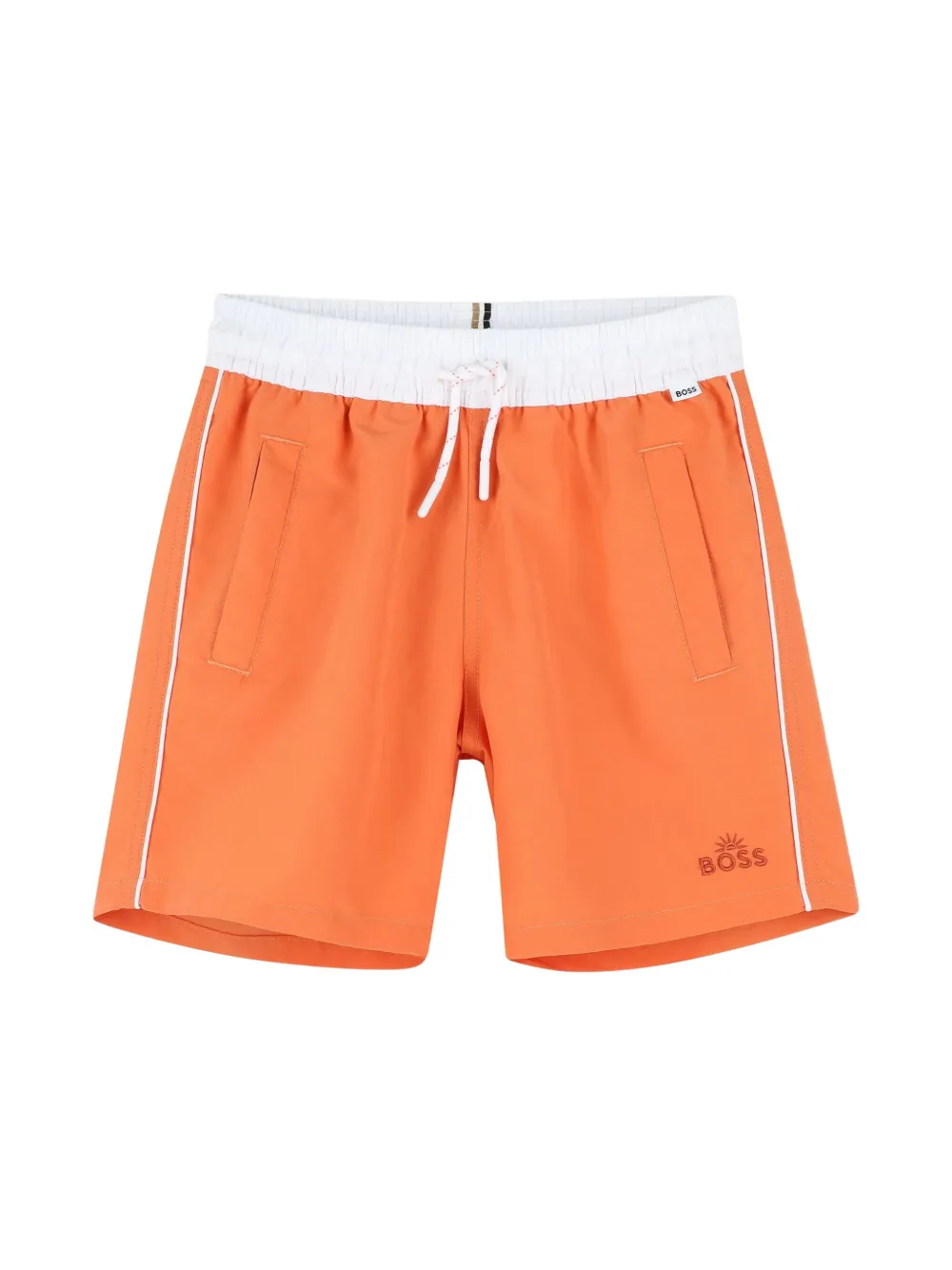 Плавки-шорты с вышитым логотипом Boss Kidswear, оранжевый
Плавки-шорты с вышитым логотипом Boss Kidswear, оранжевый