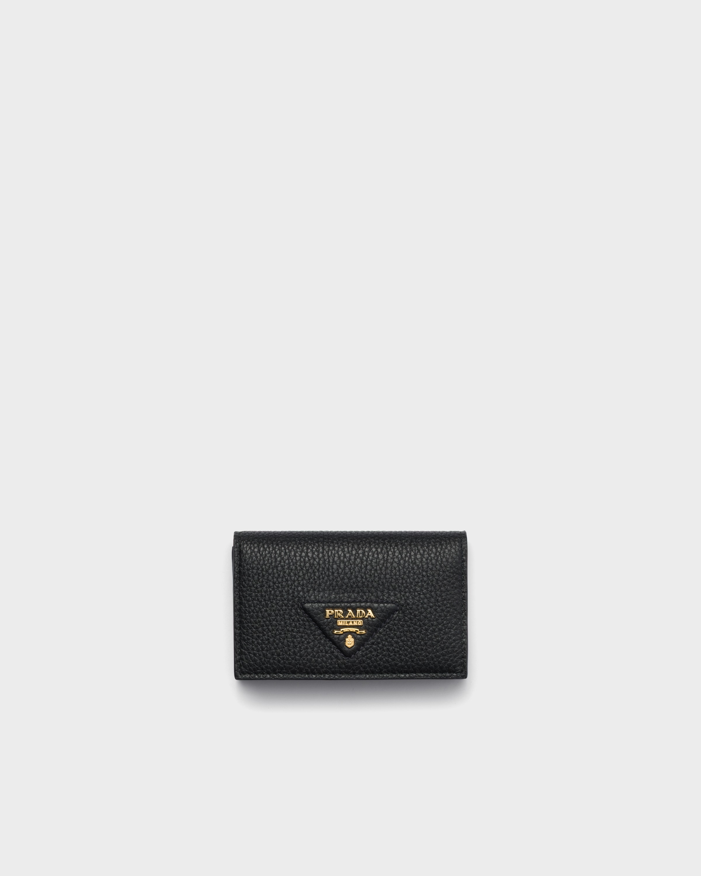 Кожаный держатель для карт Prada, черный
Кожаный держатель для карт Prada, черный