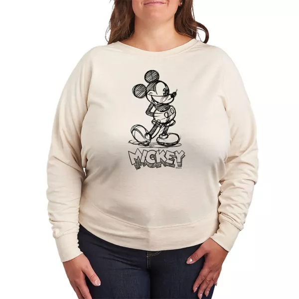 Микки Маус оверсайз френч тери с длинным рукавом Disney, бежевый 
Микки Маус оверсайз френч тери с длинным рукавом Disney, бежевый