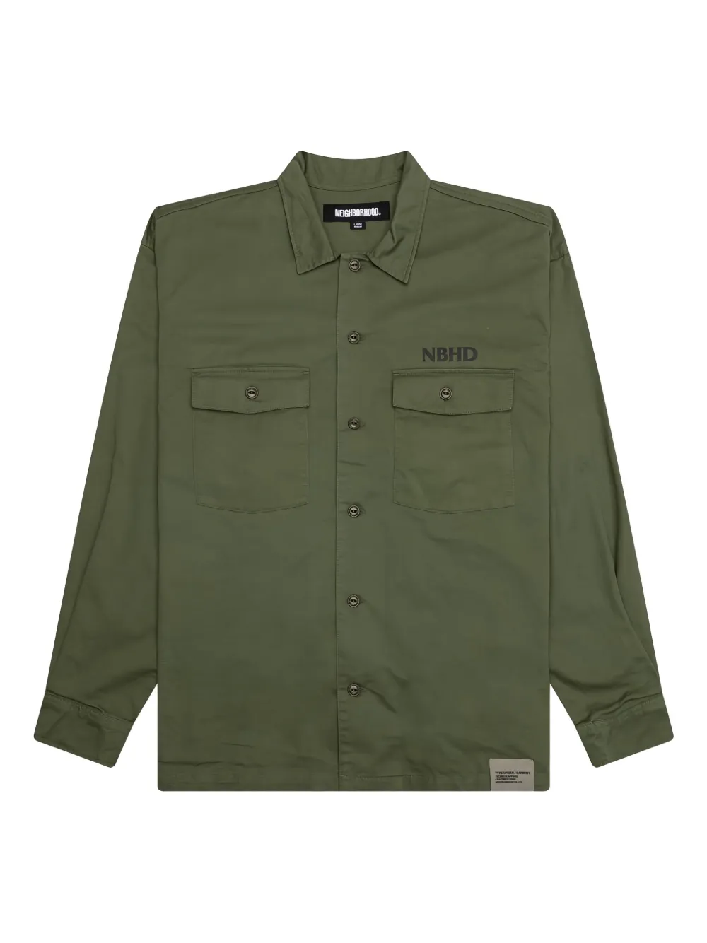 Рубашка с логотипом Neighborhood, зеленый 
Рубашка с логотипом Neighborhood, зеленый