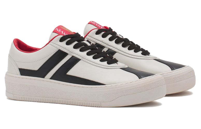 Футуристичные кеды Lanvin с цветными блоками и принтом "Cash" Черно-белые 
Футуристичные кеды Lanvin с цветными блоками и принтом "Cash" Черно-белые