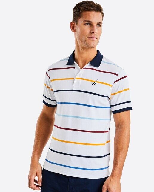 Мужская рубашка-поло с полосками с короткими рукавами Nautica, белый
Мужская рубашка-поло с полосками с короткими рукавами Nautica, белый