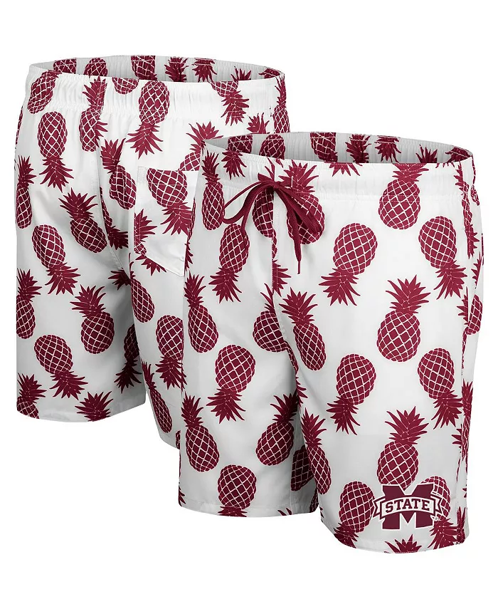 Мужские плавки Mississippi State Bulldogs Pineapple белые с бордовым Colosseum
Мужские плавки Mississippi State Bulldogs Pineapple белые с бордовым Colosseum