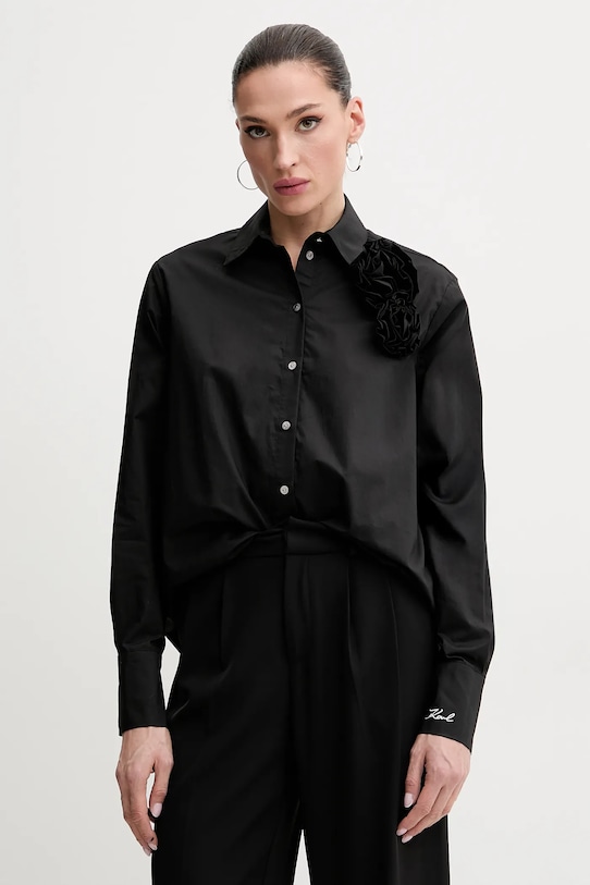 Хлопковая рубашка Karl Lagerfeld, черный
Хлопковая рубашка Karl Lagerfeld, черный