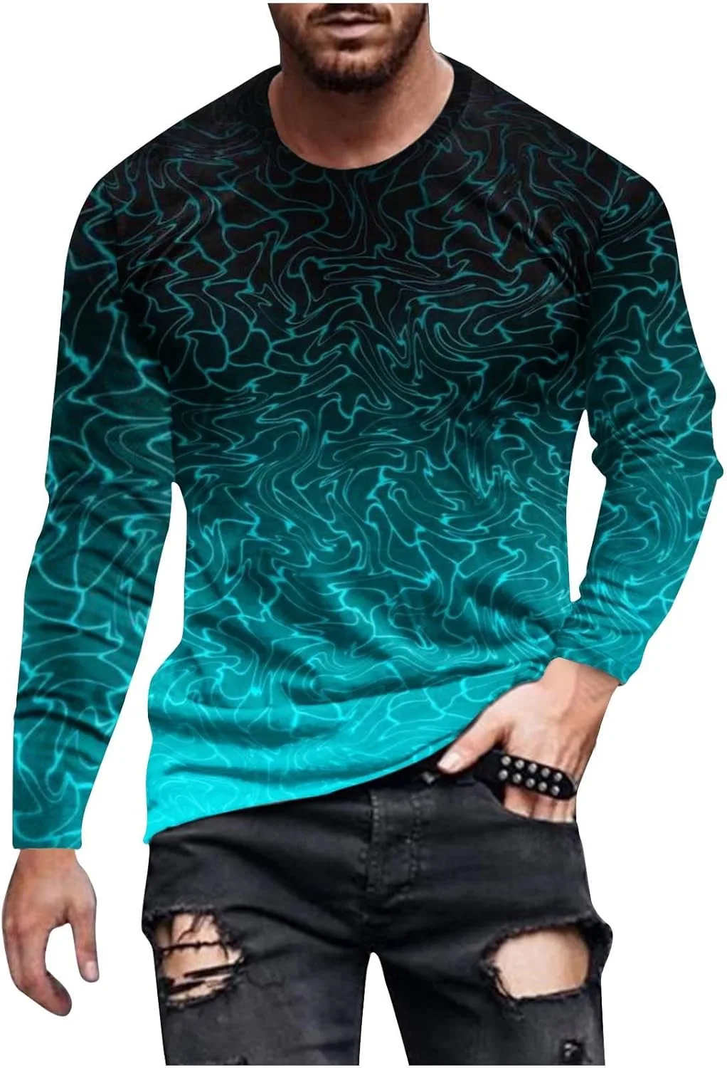 Футболка для мужчин Gradient Long Sleeve, летняя, Slim Fit
Футболка для мужчин Gradient Long Sleeve, летняя, Slim Fit
