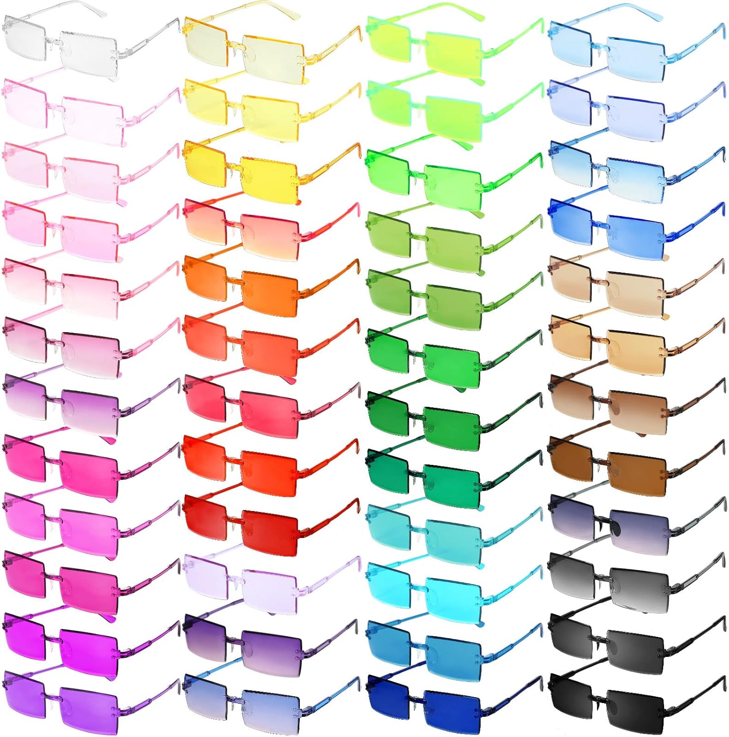 EBOOT 48 шт. Солнцезащитные очки без оправы, ретро, в стиле Y2K 90-х, разноцветные прямоугольные солнцезащитные очки, сувениры для вечеринок, для мужчин и женщин, реквизит для фотосессий (шикарные цвета), Chic Color
EBOOT 48 шт. Солнцезащитные очки без оправы, ретро, в стиле Y2K 90-х, разноцветные прямоугольные солнцезащитные очки, сувениры для вечеринок, для мужчин и женщин, реквизит для фотосессий (шикарные цвета), Chic Color