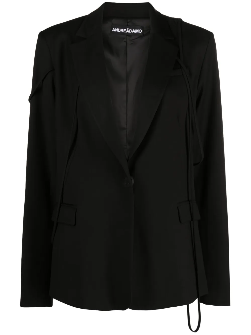 Многослойный блейзер с заостренными лацканами ANDREĀDAMO, черный
Многослойный блейзер с заостренными лацканами ANDREĀDAMO, черный