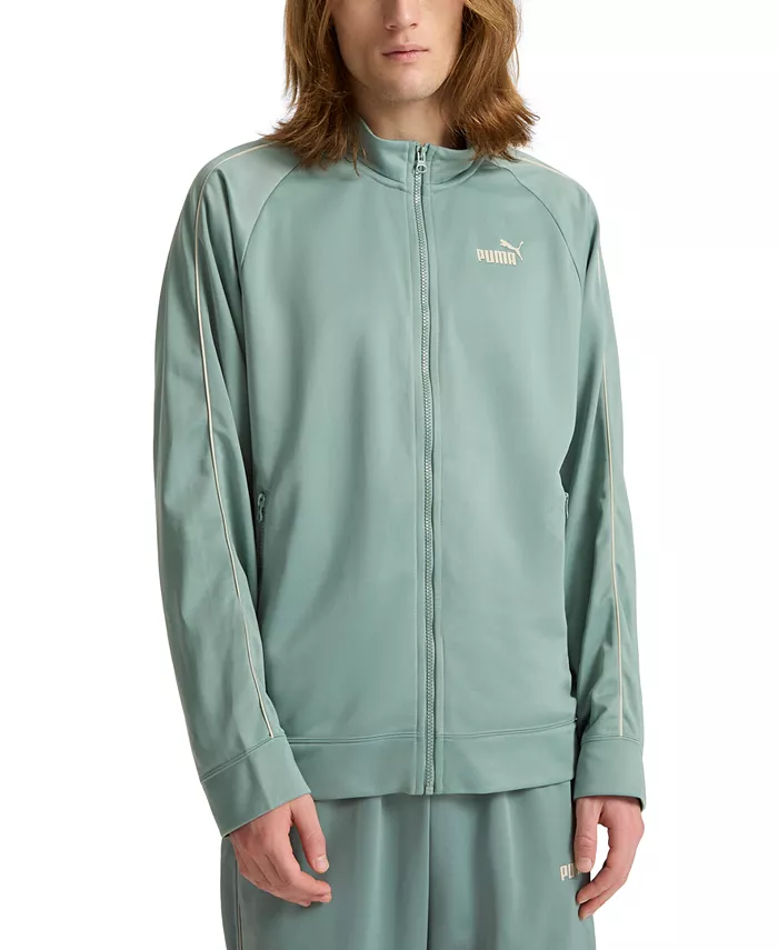 Мужская куртка с отделкой из трикотажа Puma, зеленый 
Мужская куртка с отделкой из трикотажа Puma, зеленый