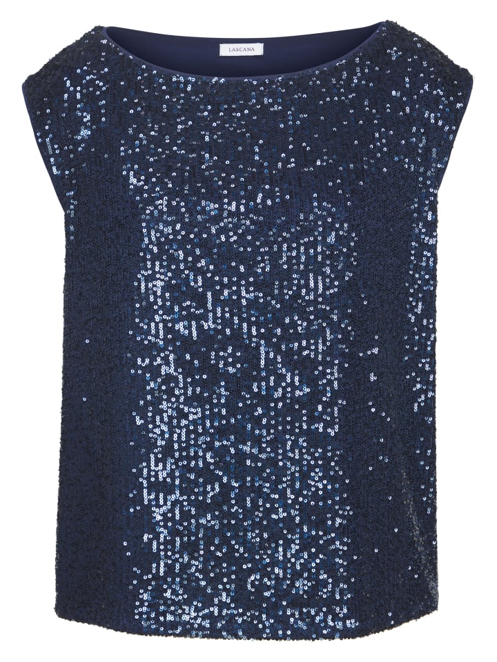 Рубашка с пайетками темно-синего цвета LASCANA
Рубашка с пайетками темно-синего цвета LASCANA