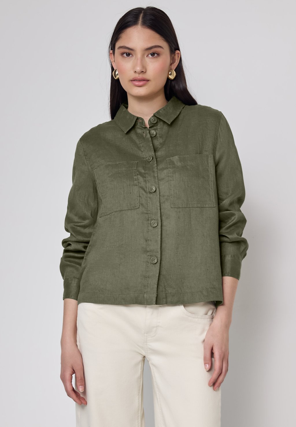 Блузка на пуговицах Street One Studio, зеленый
Блузка на пуговицах Street One Studio, зеленый