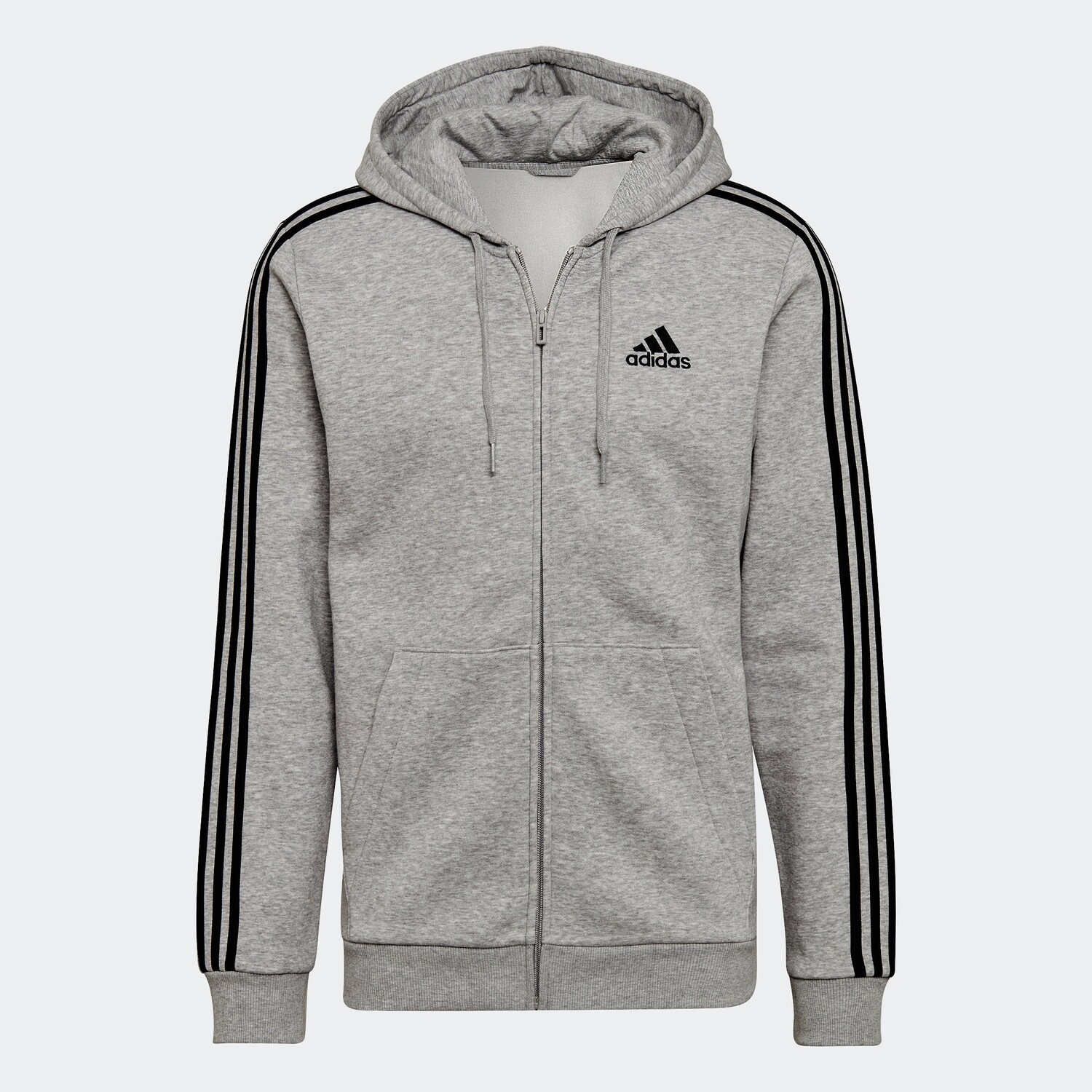 Мужская флисовая худи с тремя полосками и молнией во всю длину adidas Essentials, цвет Medium Grey Heather
Мужская флисовая худи с тремя полосками и молнией во всю длину adidas Essentials, цвет Medium Grey Heather