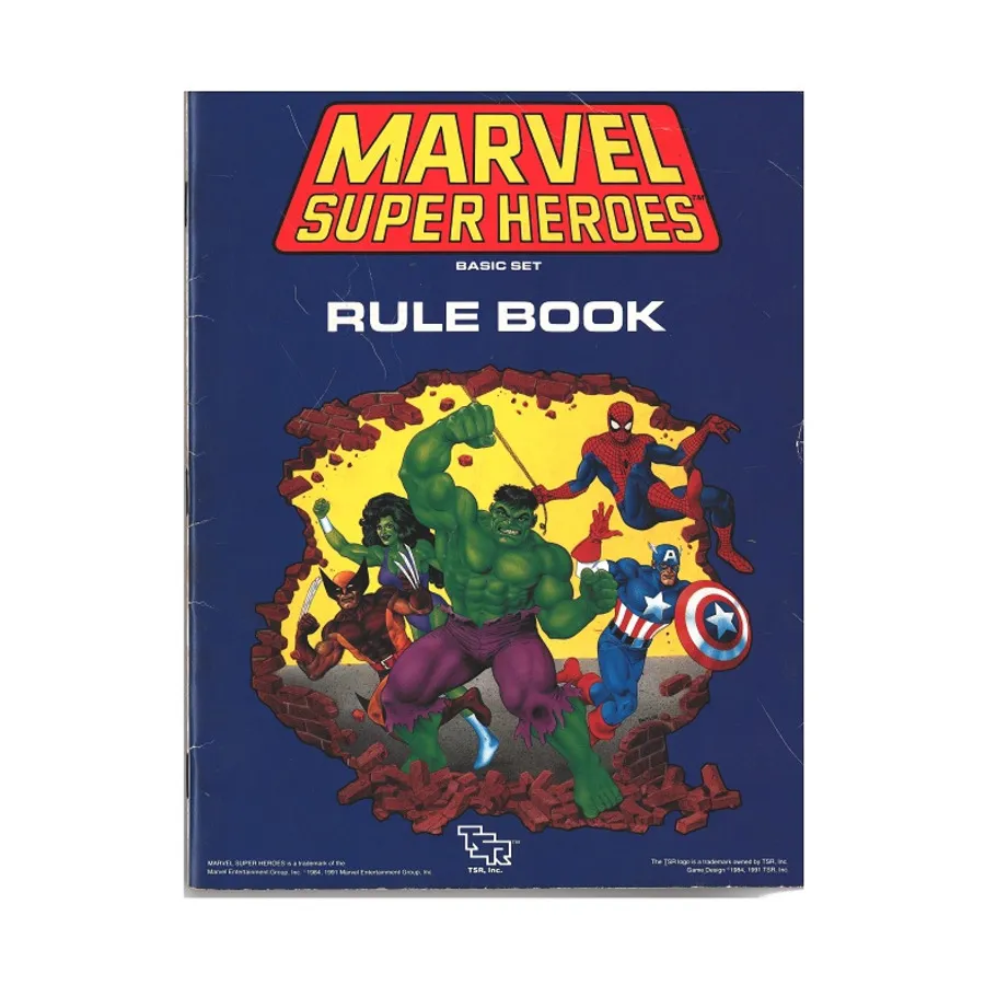 Marvel Super Heroes - Basic Set (Revised Edition), Rule Book Only!, Marvel Super Heroes (TSR), мягкая обложка
Marvel Super Heroes - Basic Set (Revised Edition), Rule Book Only!, Marvel Super Heroes (TSR), мягкая обложка