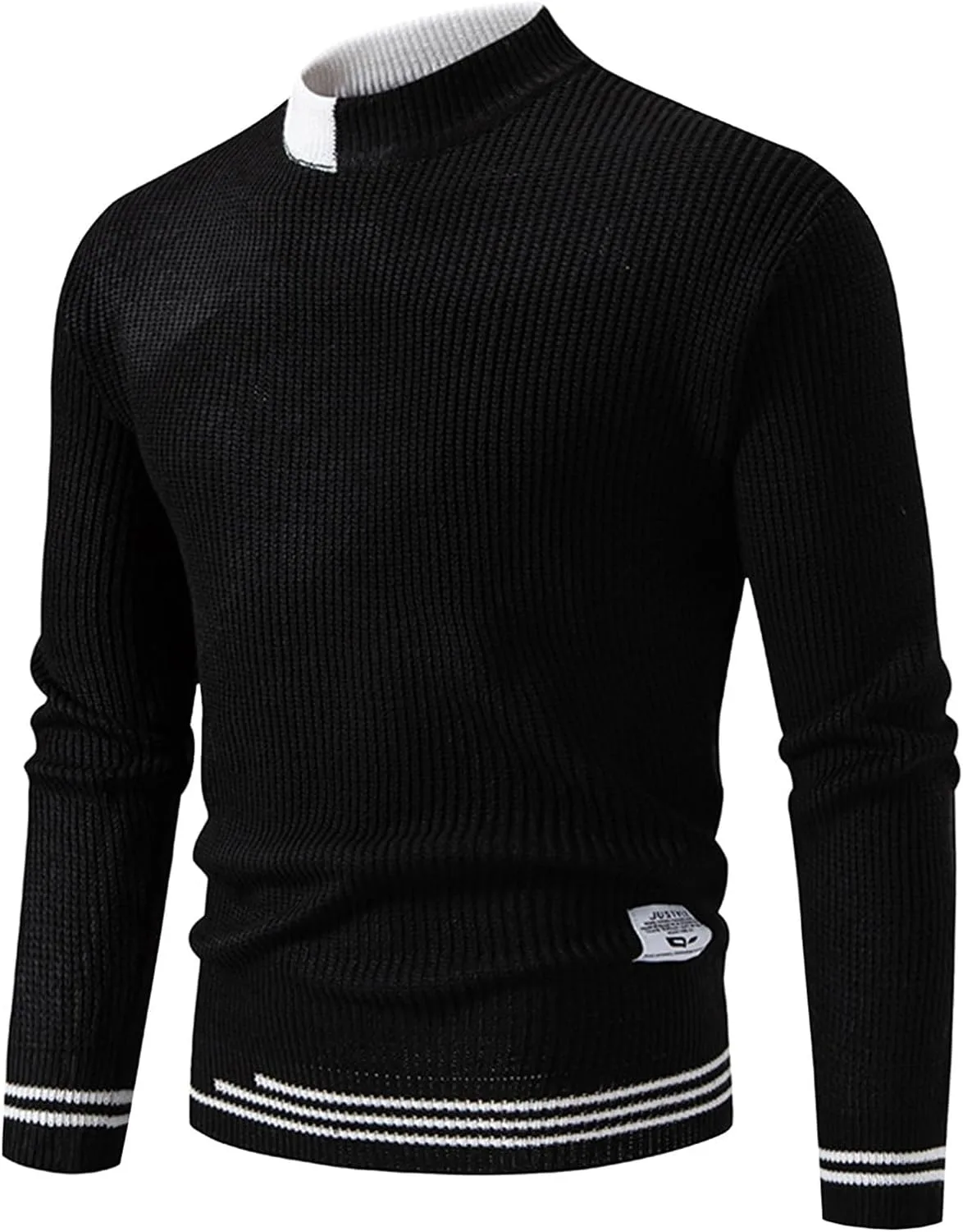 Мужской свитер с воротником-стойкой, эластичный, легкий, с длинными рукавами
Мужской свитер с воротником-стойкой, эластичный, легкий, с длинными рукавами