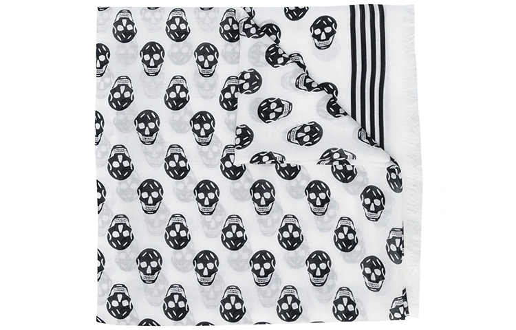 Шелковые шарфы для женщин Alexander McQueen, черный белый
Шелковые шарфы для женщин Alexander McQueen, черный белый