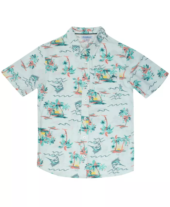 Мальчиковая классическая рубашка с коротким рукавом на пуговицах Tommy Bahama, синий
Мальчиковая классическая рубашка с коротким рукавом на пуговицах Tommy Bahama, синий