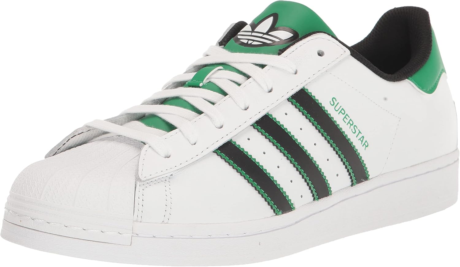 Мужские кроссовки Adidas Superstar, белый/черный/зеленый
Мужские кроссовки Adidas Superstar, белый/черный/зеленый