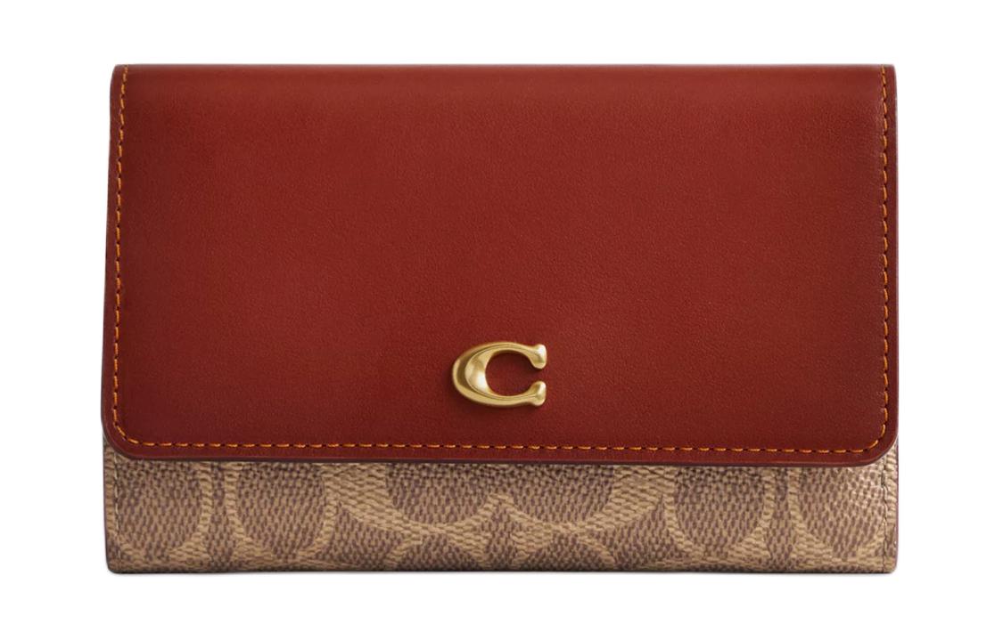 COACH Женский средний бумажник из лакированного полотна с телячьей кожей
COACH Женский средний бумажник из лакированного полотна с телячьей кожей