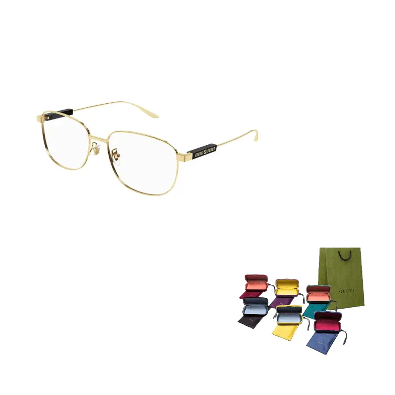 GUCCI Очки в прямоугольной оправе с тиснением логотипа, Gold
GUCCI Очки в прямоугольной оправе с тиснением логотипа, Gold