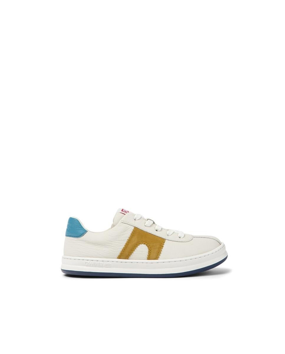 Детские кожаные кроссовки с принтом сбоку и шнуровкой белого цвета Camper, белый
Детские кожаные кроссовки с принтом сбоку и шнуровкой белого цвета Camper, белый