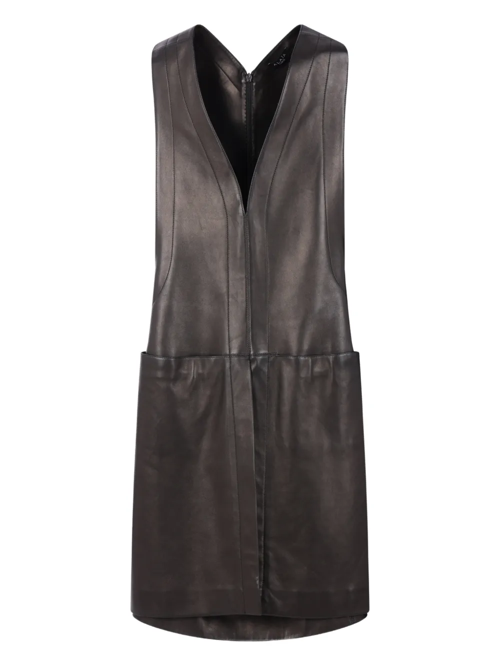 Кожаное мини-платье с V-образным вырезом Alaïa, черный
Кожаное мини-платье с V-образным вырезом Alaïa, черный