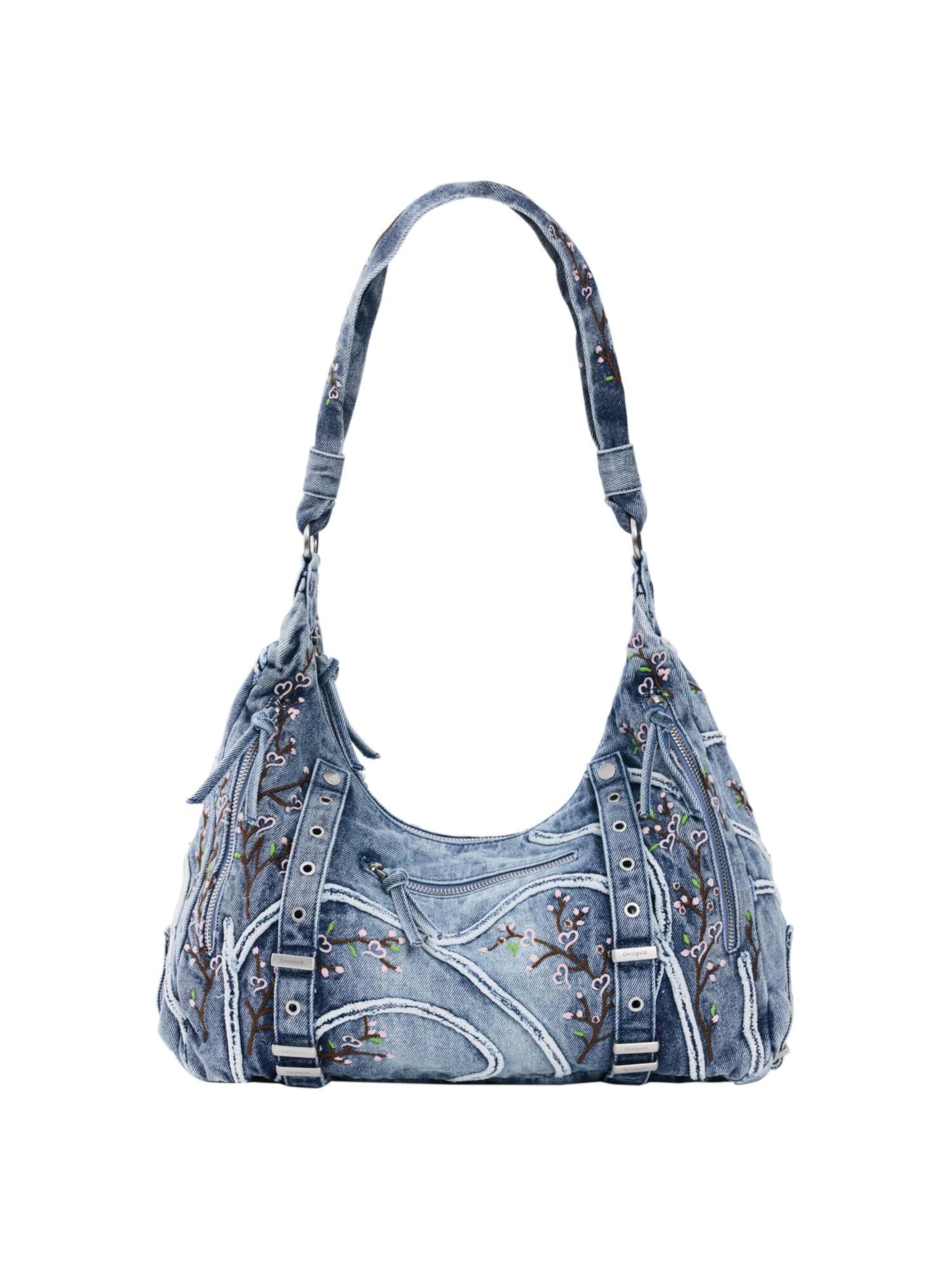 Desigual Плечевая сумка в синем дениме
Desigual Плечевая сумка в синем дениме