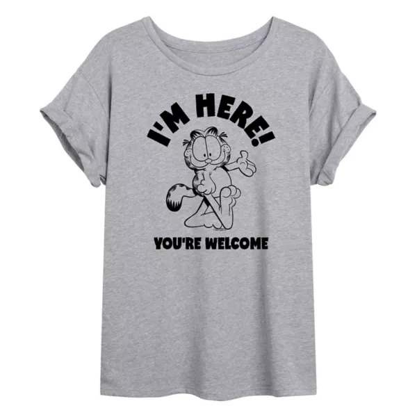 Футболка размера «Оверсайз» с надписью «Гарфилд, я здесь, пожалуйста» для юниоров Licensed Character, серый
Футболка размера «Оверсайз» с надписью «Гарфилд, я здесь, пожалуйста» для юниоров Licensed Character, серый