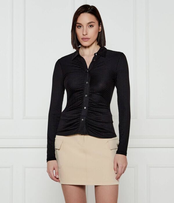 Рубашка женская Guess Jeans приталенная со сборками, черный
Рубашка женская Guess Jeans приталенная со сборками, черный