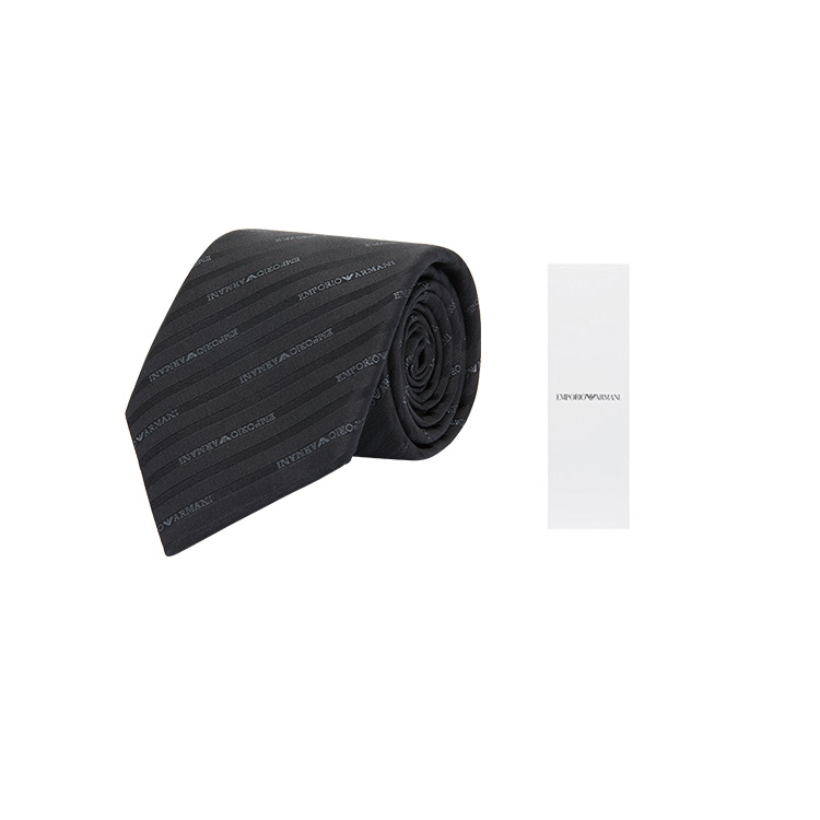 EMPORIO ARMANI Мужской галстук черный, Envelope 
EMPORIO ARMANI Мужской галстук черный, Envelope