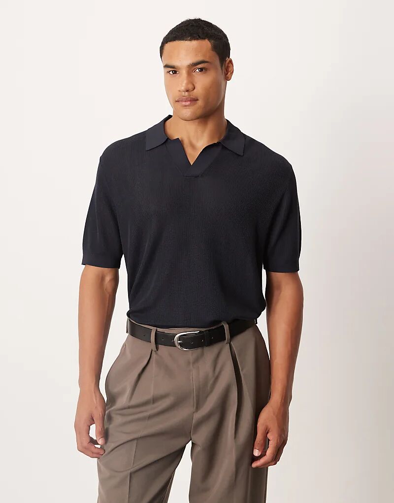 Текстурированный топ-поло из хлопковой смеси Mango темно-синего цвета
Текстурированный топ-поло из хлопковой смеси Mango темно-синего цвета