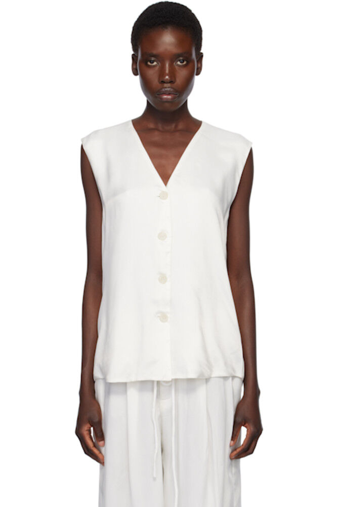 Белый отшлифованный жилет Lauren Manoogian
Белый отшлифованный жилет Lauren Manoogian