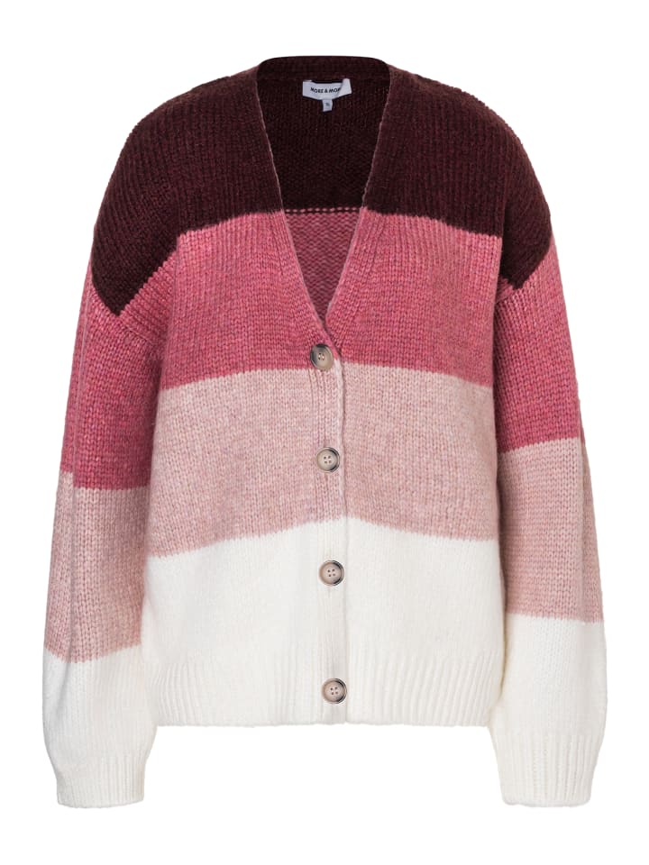 Мягкий полосатый кардиган в меланжевую полоску, цвет ягодной розы More & More
Мягкий полосатый кардиган в меланжевую полоску, цвет ягодной розы More & More