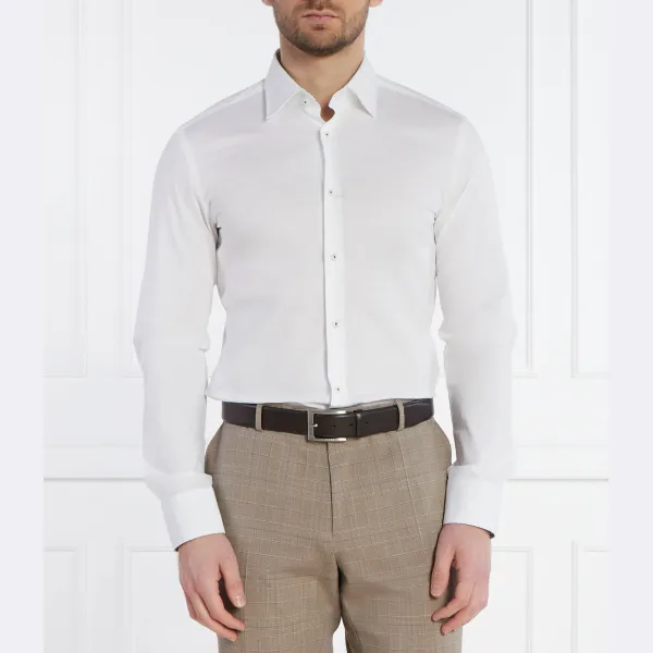 Облегающая рубашка с длинным рукавом легко гладить Boss, белый
Облегающая рубашка с длинным рукавом легко гладить Boss, белый