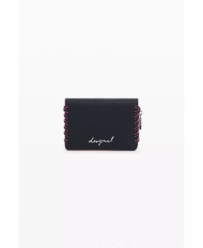 Женский маленький кошелек с эффектом плетеной кожи Desigual, черный
Женский маленький кошелек с эффектом плетеной кожи Desigual, черный
