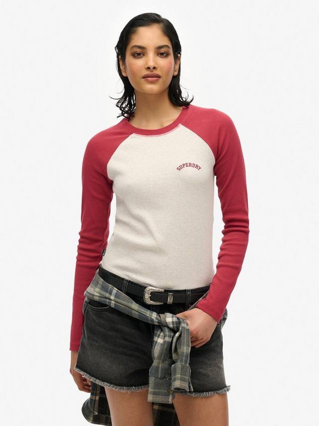 Футболка в цветную полоску с длинным рукавом из хлопчатобумажной смеси Superdry, цвет White/Bordeaux Red
Футболка в цветную полоску с длинным рукавом из хлопчатобумажной смеси Superdry, цвет White/Bordeaux Red