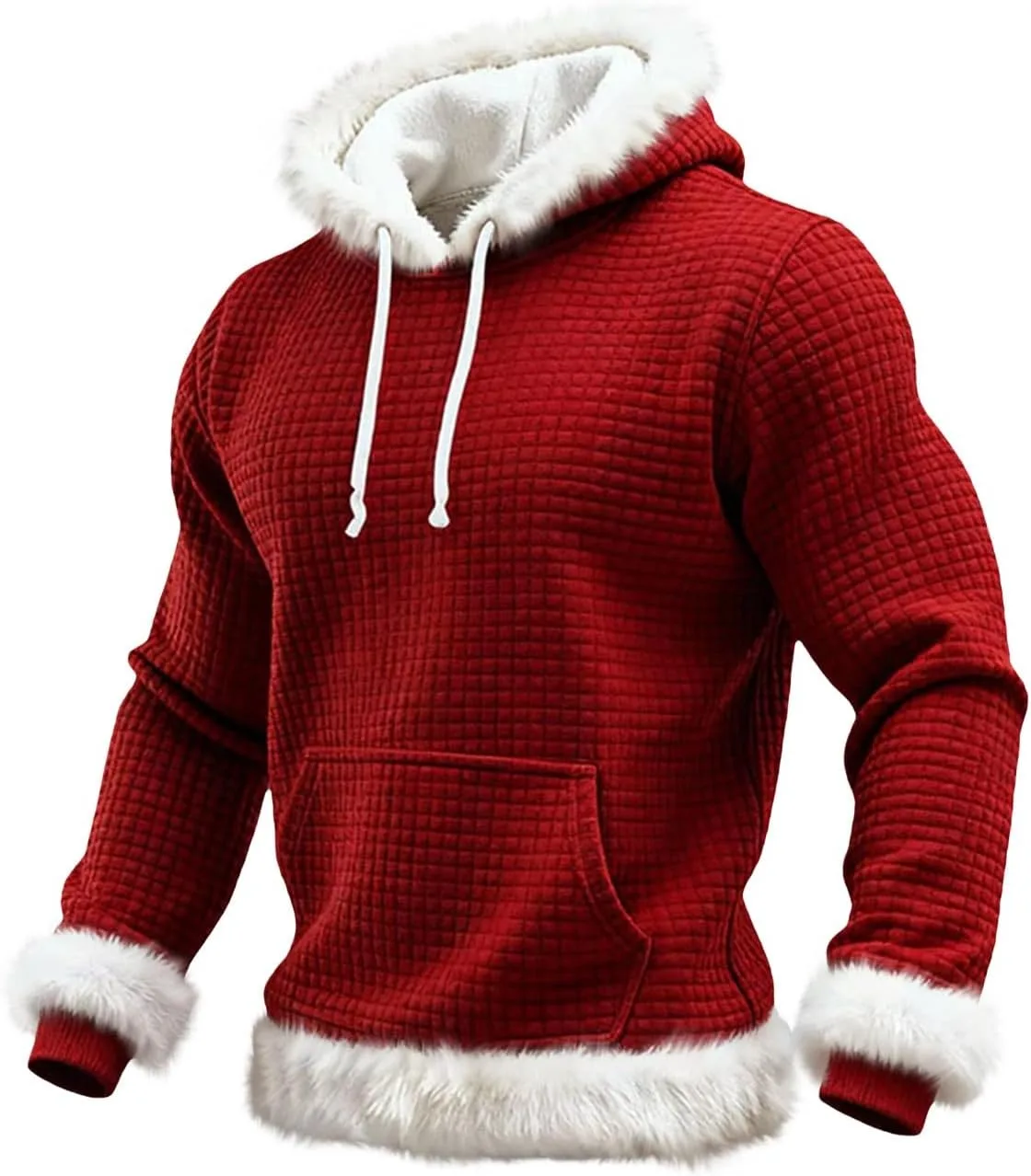 Женский рождественский худи Waffle Knit с белым мехом и Plus Size
Женский рождественский худи Waffle Knit с белым мехом и Plus Size