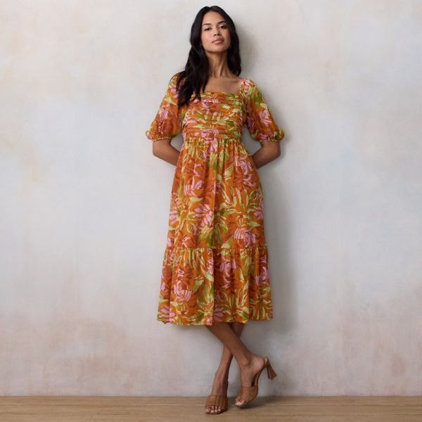 Женское платье миди с квадратным вырезом и плиссированным лифом Lc Lauren Conrad, цвет spice misty jungle
Женское платье миди с квадратным вырезом и плиссированным лифом Lc Lauren Conrad, цвет spice misty jungle