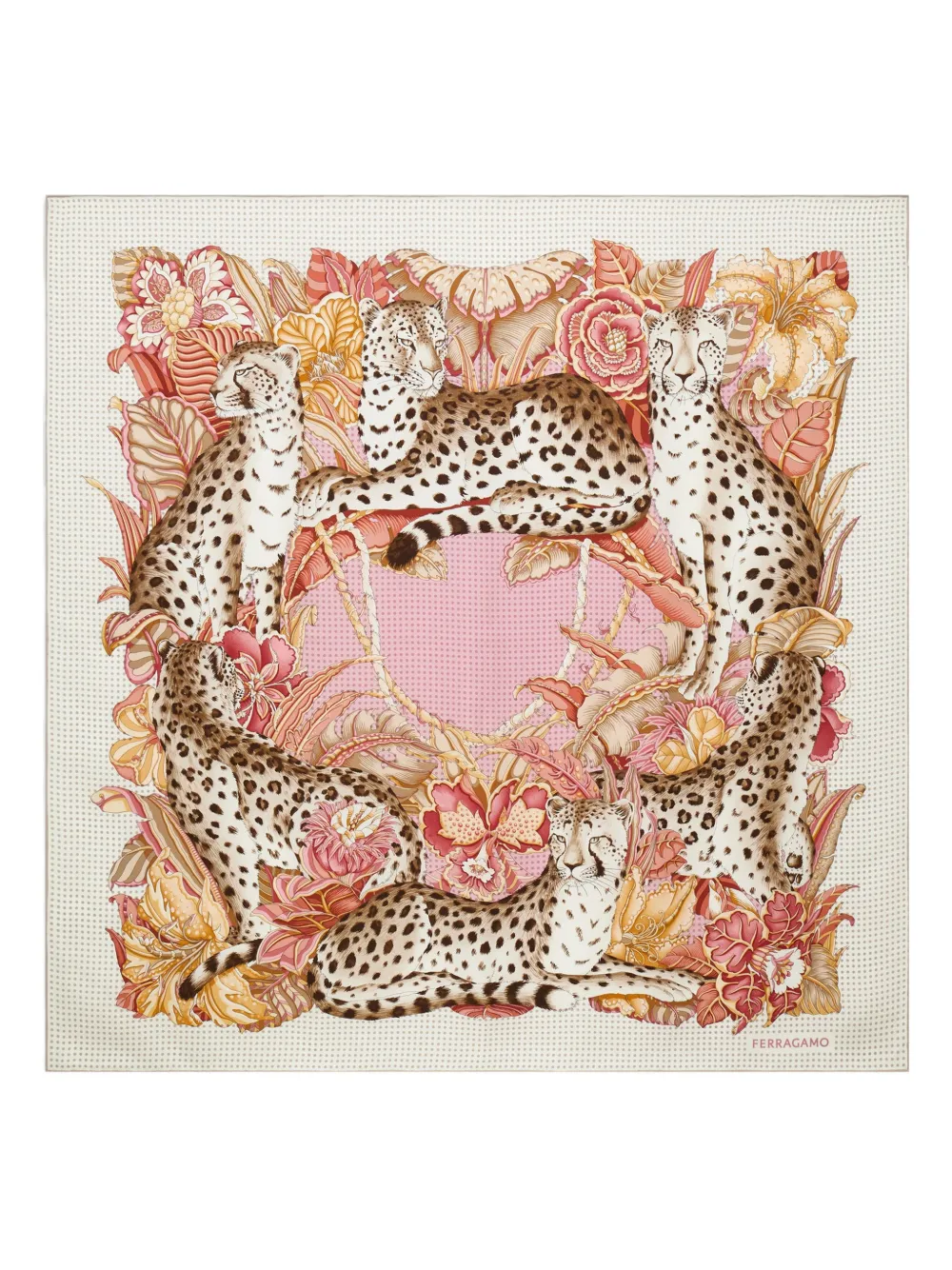 Шелковый платок с принтом Cheetah Ferragamo, нейтральный
Шелковый платок с принтом Cheetah Ferragamo, нейтральный