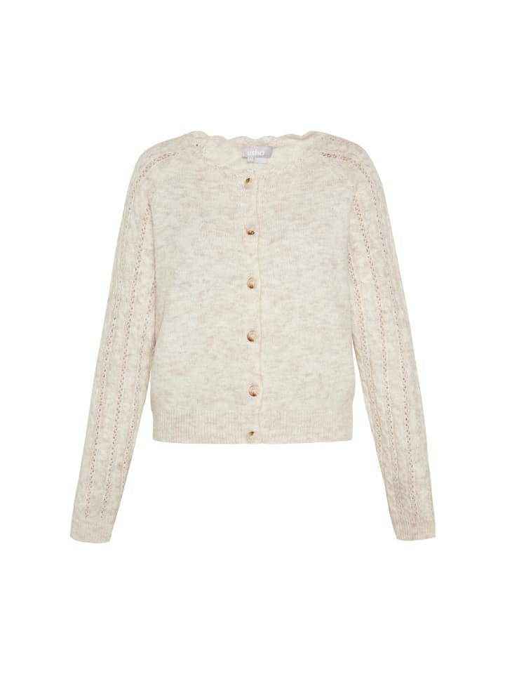 Женский кардиган бежевого меланжа Usha
Женский кардиган бежевого меланжа Usha