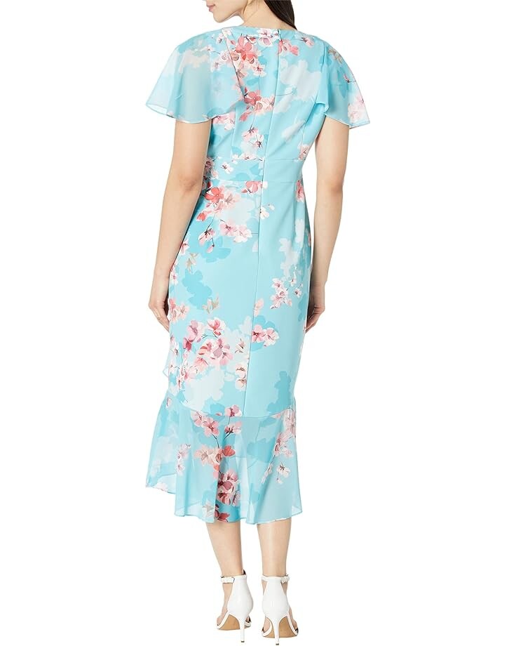 Платье Adrianna Papell Printed Floral Flutter Sleeve Dress with Cascade & Ruffle Hem, цвет Aqua Multi
Платье Adrianna Papell Printed Floral Flutter Sleeve Dress with Cascade & Ruffle Hem, цвет Aqua Multi