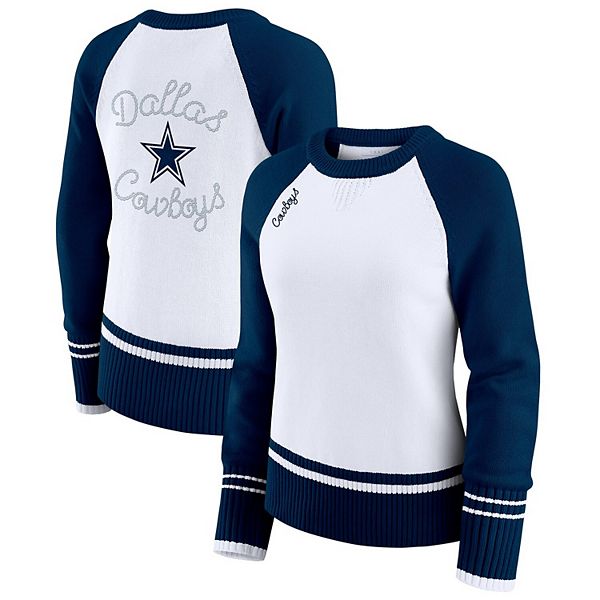 Женский свитер raglan бело-синий dallas cowboys colorblock Wear By Erin Andrews
Женский свитер raglan бело-синий dallas cowboys colorblock Wear By Erin Andrews