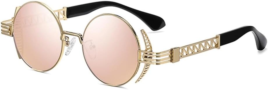 Круглые солнцезащитные очки в стиле стимпанк для мужчин и женщин, ретро, металлические аксессуары, готические очки с защитой от УФ-излучения UV400 и зеркальными линзами в стиле панк VFDHN, 5 Gold Pink
Круглые солнцезащитные очки в стиле стимпанк для мужчин и женщин, ретро, металлические аксессуары, готические очки с защитой от УФ-излучения UV400 и зеркальными линзами в стиле панк VFDHN, 5 Gold Pink