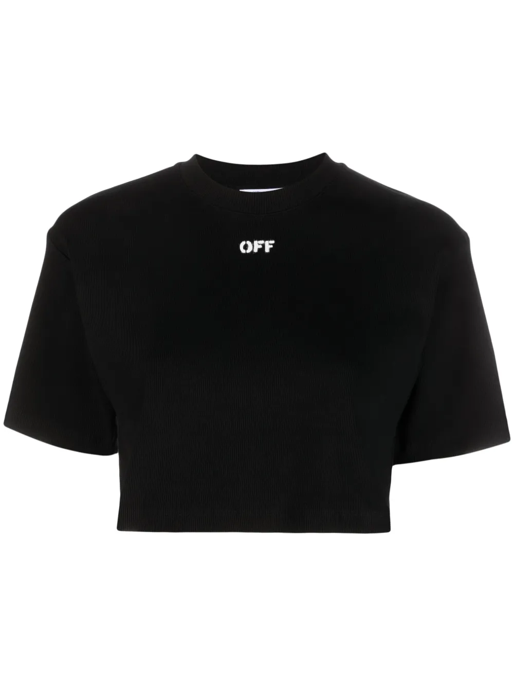 Укороченная футболка с логотипом OFF-WHITE, черный
Укороченная футболка с логотипом OFF-WHITE, черный