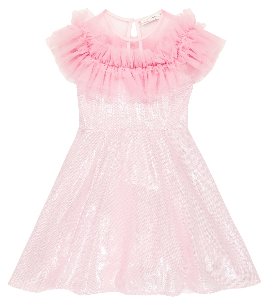 Платье с пайетками и оборками Monnalisa, розовый
Платье с пайетками и оборками Monnalisa, розовый