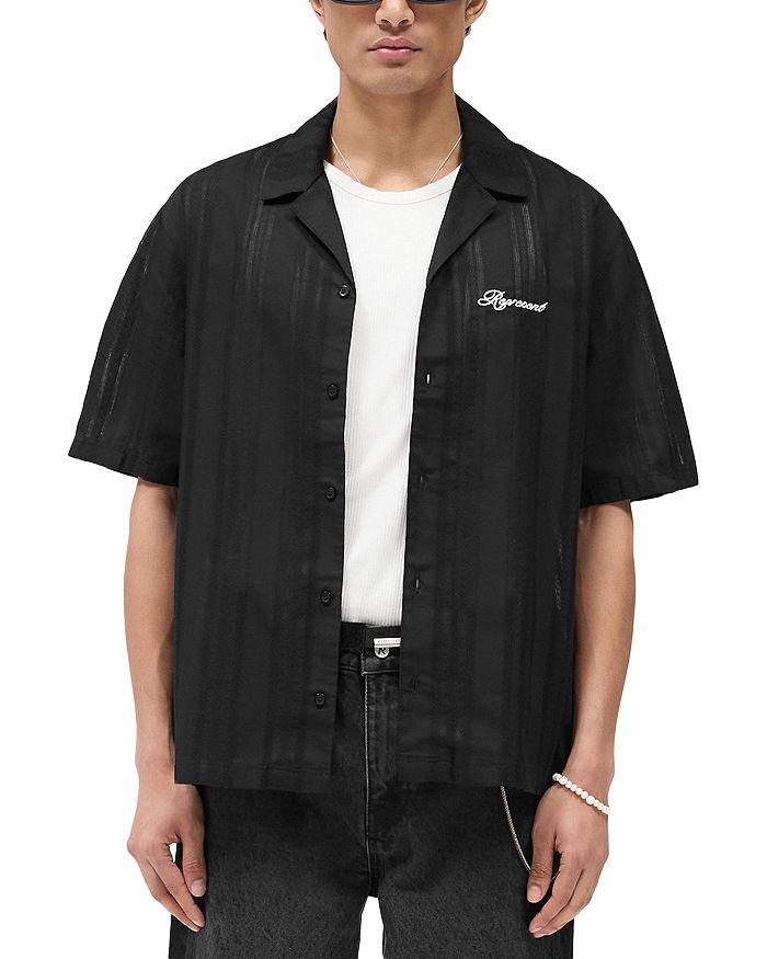 Вышитая оверсайз блузона в стиле боулинг Represent, черный 
Вышитая оверсайз блузона в стиле боулинг Represent, черный