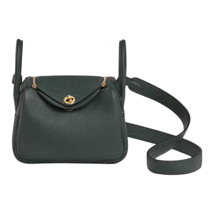 HERMES Кожаная сумка через плечо Линди Клеменс мини женская зеленая
HERMES Кожаная сумка через плечо Линди Клеменс мини женская зеленая