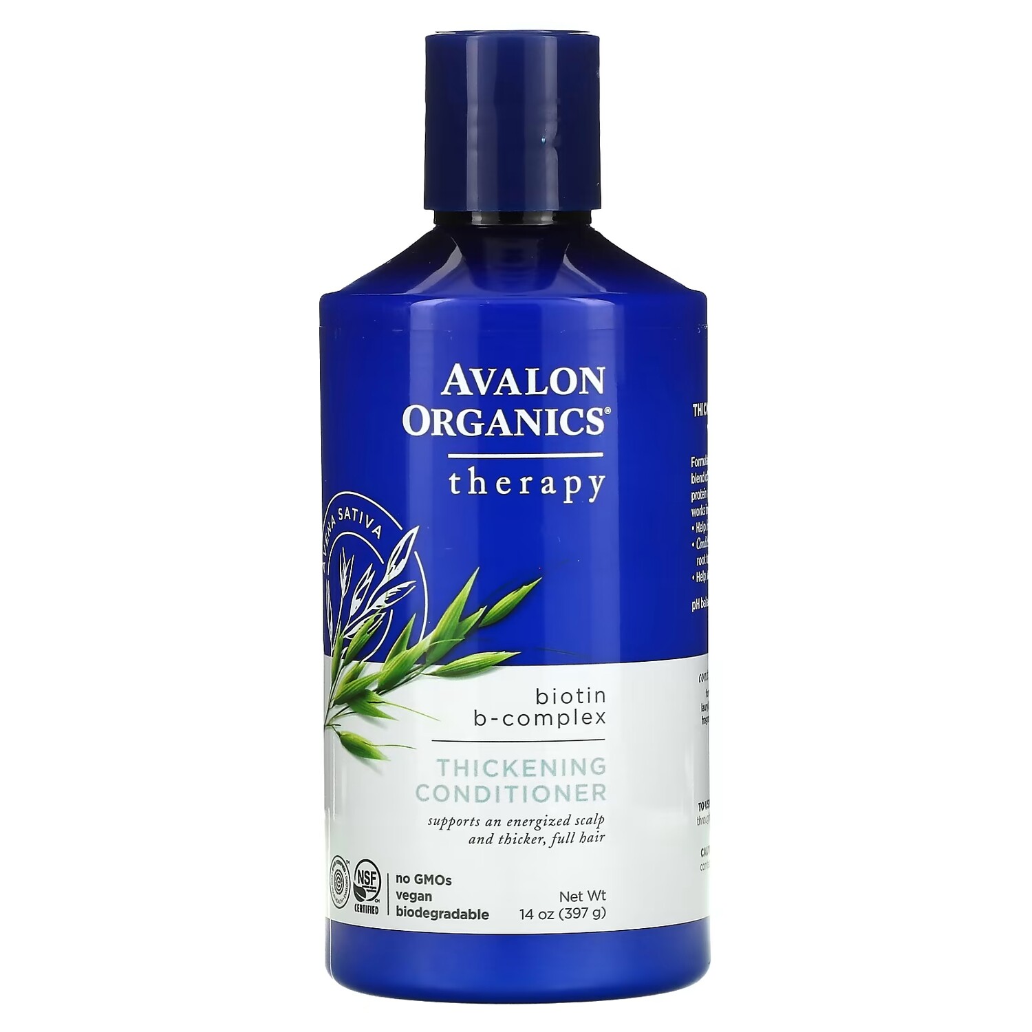 Кондиционер для густоты с биотином B-комплексом Avalon Organics, 397 г 
Кондиционер для густоты с биотином B-комплексом Avalon Organics, 397 г