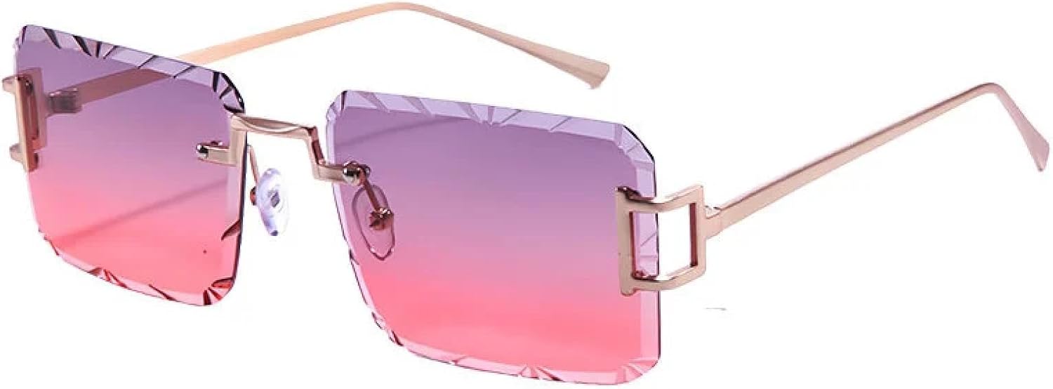 Солнцезащитные очки с защитой от УФ-излучения UV400 | Металлическая безободковая оправа, панк-стиль, цветные линзы | Для женщин и мужчин, для занятий спортом на открытом воздухе и вождения DSVIGF, Gold-purplered
Солнцезащитные очки с защитой от УФ-излучения UV400 | Металлическая безободковая оправа, панк-стиль, цветные линзы | Для женщин и мужчин, для занятий спортом на открытом воздухе и вождения DSVIGF, Gold-purplered