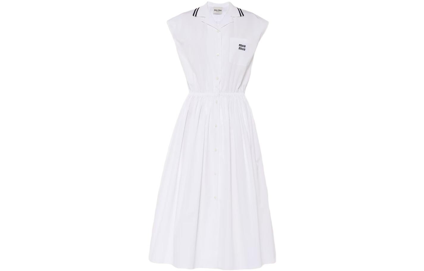 Платье с короткими рукавами женское белое Miu Miu
Платье с короткими рукавами женское белое Miu Miu